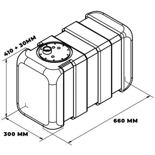 Réservoir rigide à eau 70L Can-SB dimensions - N°2 - comptoirnautique.com