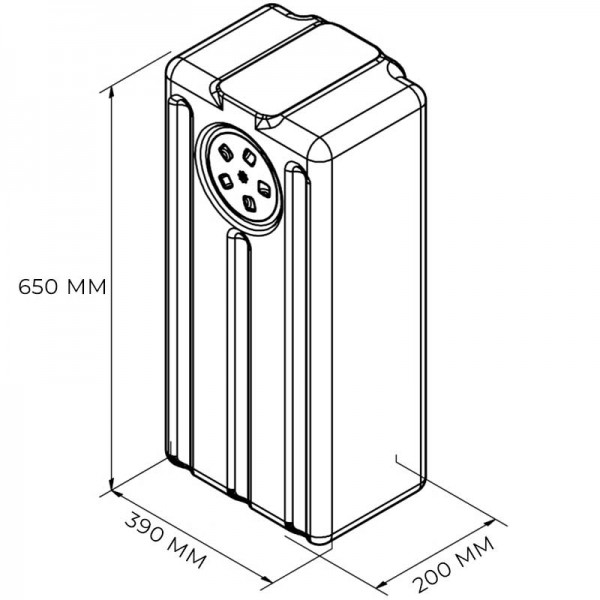 Réservoir cloison pour eaux usées 41L Can-SB dimensions - N°2 - comptoirnautique.com