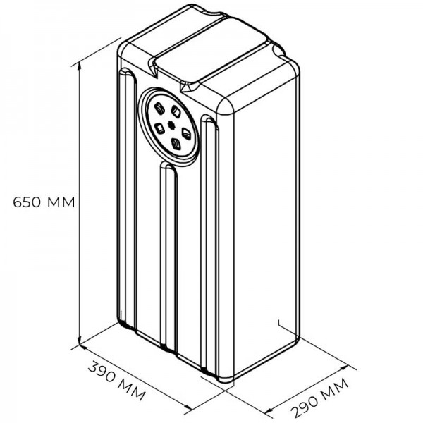 Réservoir cloison pour eaux usées 63L CAN-SB dimensions - N°3 - comptoirnautique.com