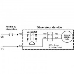 Réservoir à vide VG4 avec pompe à vide série J 12V Sealand & Dometic installation électrique