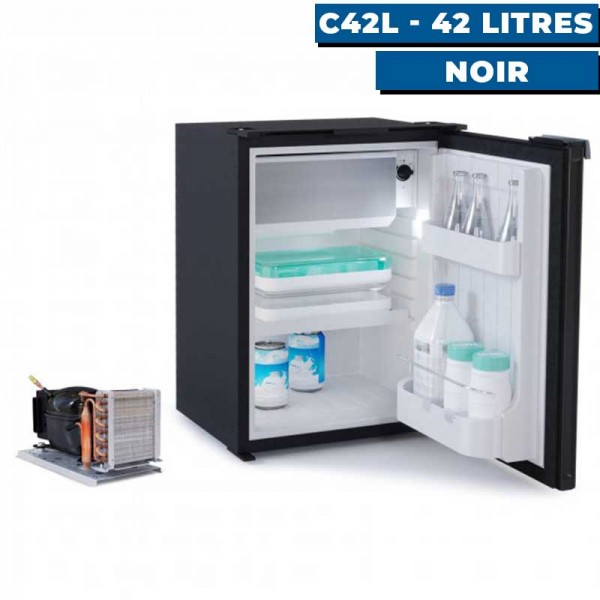 Réfrigérateur Seaclassic avec unité externe vitrifrigo C42L - noir ouvert - N°3 - comptoirnautique.com
