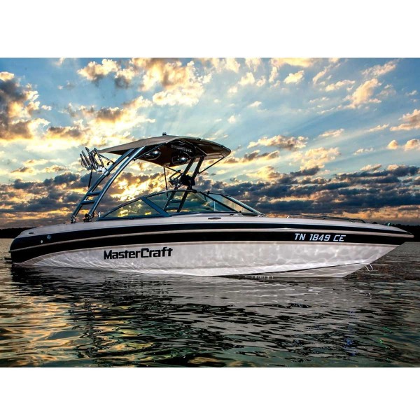 Tour de wake MTK Monster Tower installée sur bateau avec bimini et accessoires - N°10 - comptoirnautique.com