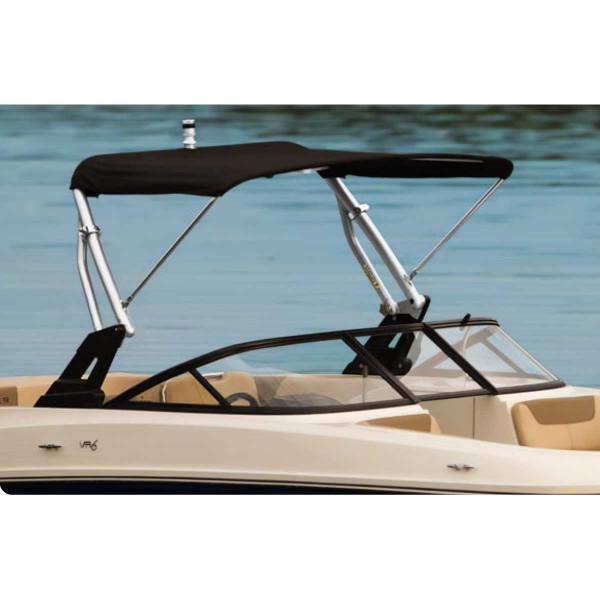 Bimini pour tour de wake HS1 Monster Tower montée sur tour et bateau déplié - N°6 - comptoirnautique.com