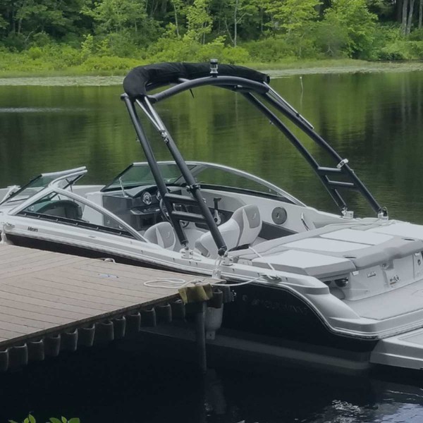 Bimini pour tour de wake Monster Tower pour tour de wake mtk, tour de wake mte, tour de wake mt1 replié sur bateau - N°8 - comptoirnautique.com