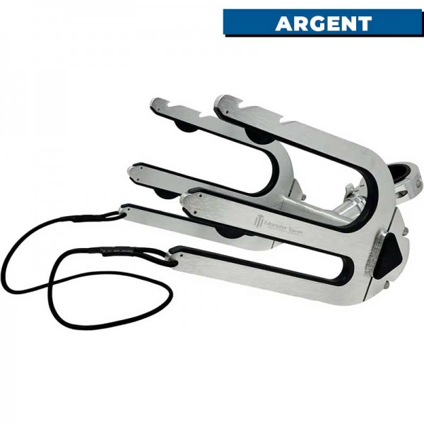 Rack de wakeboard wakesurf combo pour tour de wake Monster tower Argent - N°2 - comptoirnautique.com