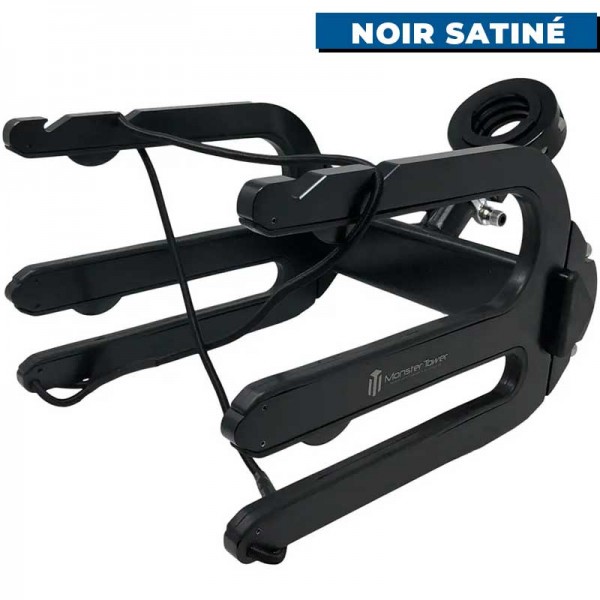 Rack de wakeboard wakesurf combo pour tour de wake Monster tower Noir satiné de face - N°10 - comptoirnautique.com