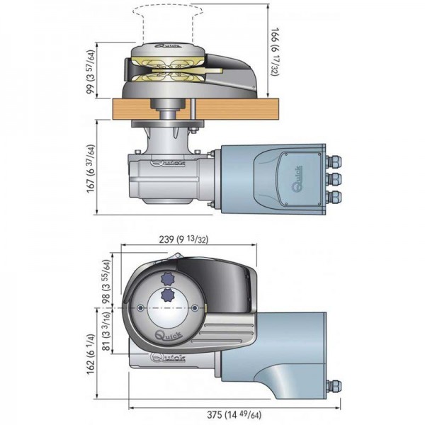Guindeau vertical Aleph 12V 1500 w - N°19 - comptoirnautique.com