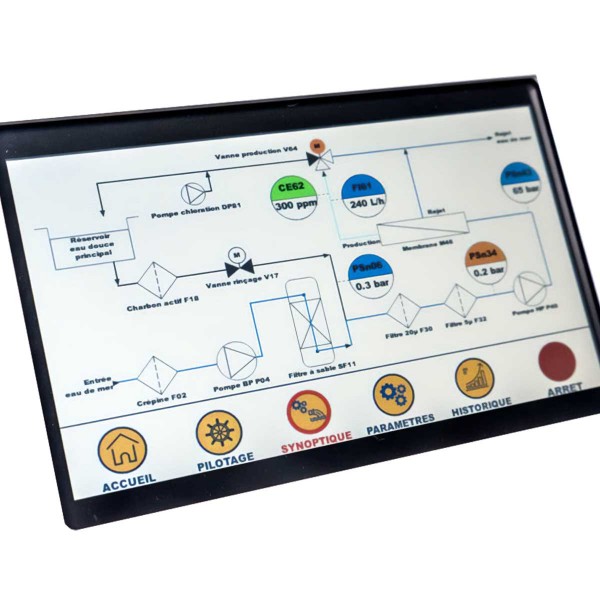 Dessalinisateur Aqua-Base série Aruba Premium 60 L/H gestion automatisé sur écran tactile 7" - N°6 - comptoirnautique.com