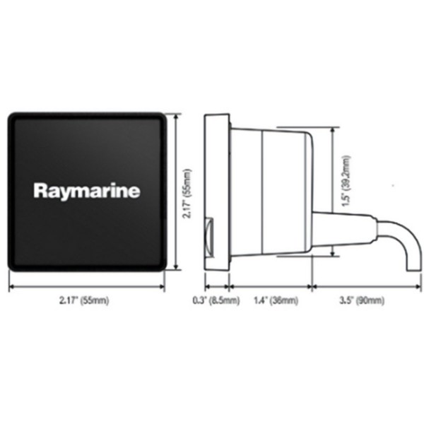 Lecteur de carte Micro SD RCR + port USB Raymarine dimensions - N°6 - comptoirnautique.com 
