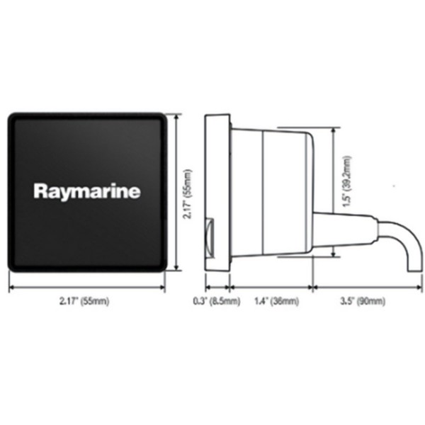 Lecteur de carte Micro SD RCR + port USB Raymarine dimensions - N°5 - comptoirnautique.com