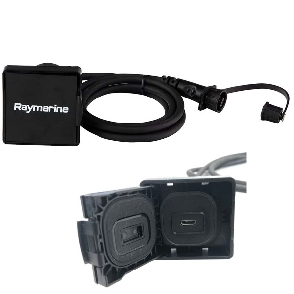 Prise cloison Port Micro USB avec câble 1 m Raymarine - N°1 - comptoirnautique.com