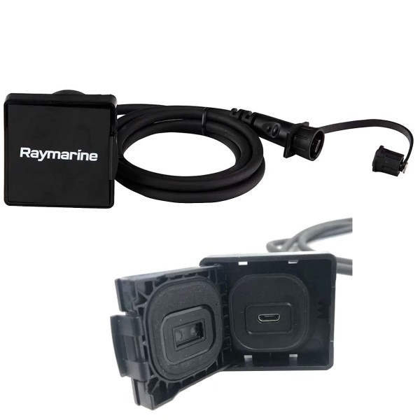 Prise cloison Port Micro USB avec câble 1 m Raymarine - N°1 - comptoirnautique.com 