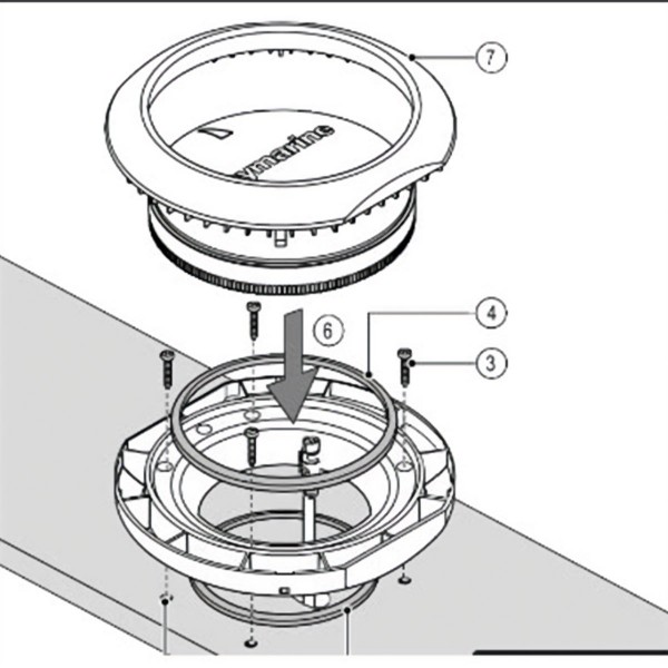 Embase de montage pour antenne GPS EV-1 / EV-2 / RS150 / Micro-Talk raymarine instruction - N°4 - comptoirnautique.com