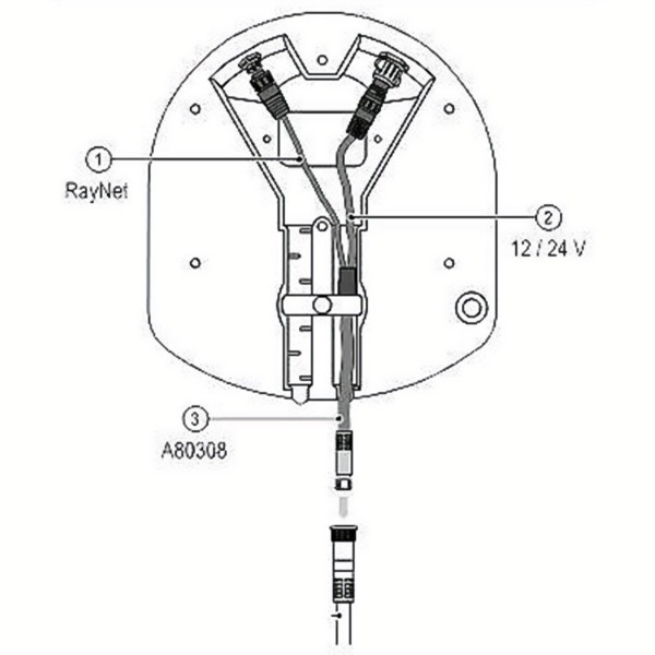 Câble adaptateur pour radar Quantum Alimentation et Data schéma - N°2 - comptoirnautique.com
