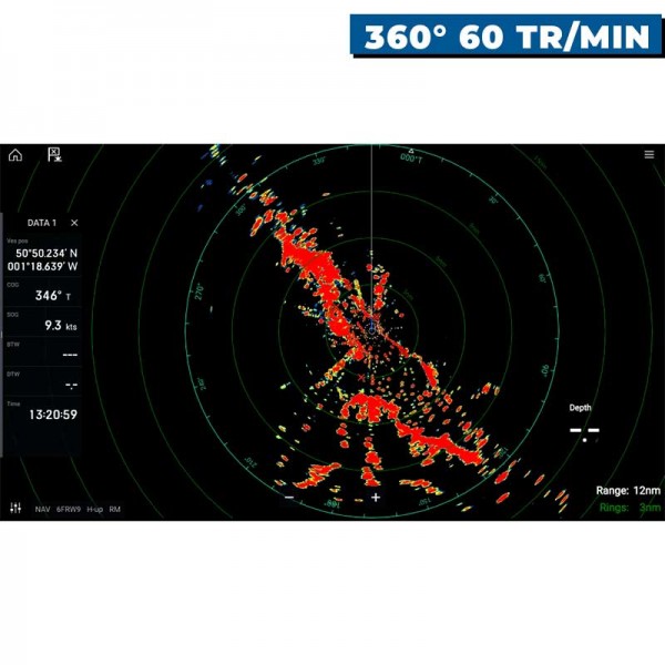 Antenne radar poutre Cyclone 55 Watts Raymarine 360° 60 tr/min - N°9 - comptoirnautique.com