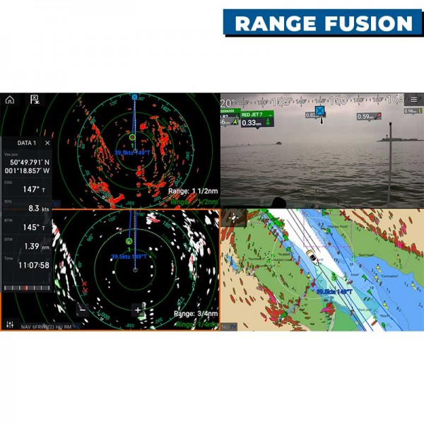 Antenne radar poutre Cyclone 55 Watts Raymarine technologie range fusion - N°12 - comptoirnautique.com 
