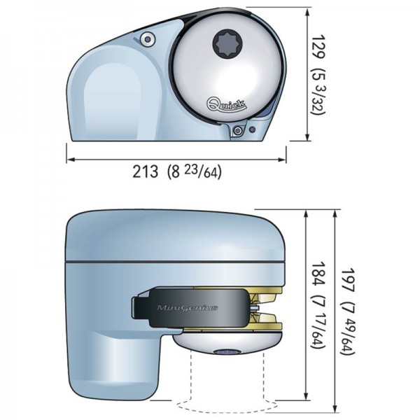 Guindeau horizontal Genius GP2 -cotes 250W - N°8 - comptoirnautique.com
