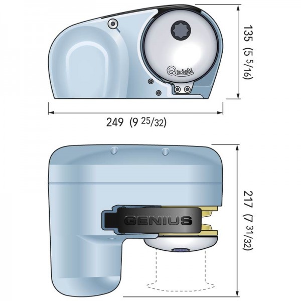 Guindeau horizontal Genius GP2 - cotes 500-800W - N°9 - comptoirnautique.com
