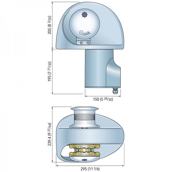 Guindeau horizontal Eagle 12V - 700 W - cotes - N°11 - comptoirnautique.com