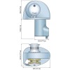 Guindeau horizontal Eagle 12V - 1000 et 1400W - cotes - N°5 - comptoirnautique.com