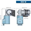 Guindeau sur cloison d'étrave Balder BL2 FF - 900 W - cotes - N°5 - comptoirnautique.com