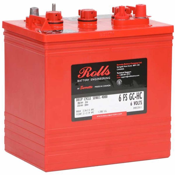 Rolls Batterie 6V 235A.h C20 BR235 - Comptoir Nautique