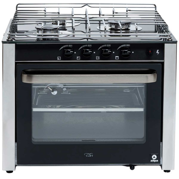 Gazinière inox 3 feux avec four de 30L Can de face - N°2 - comptoirnautique.com
