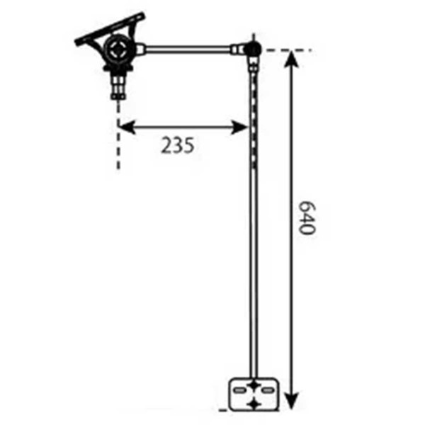 Support Echosondeur amovible Seven Bass dimensions totale - N°2 - comptoirnautique.com