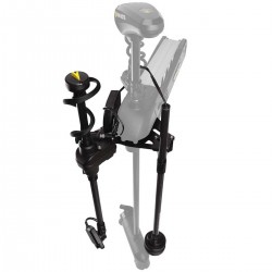 Double platine de montage TargetLock & M360 sur moteur Ultrex Humminbird avec accessoires installés