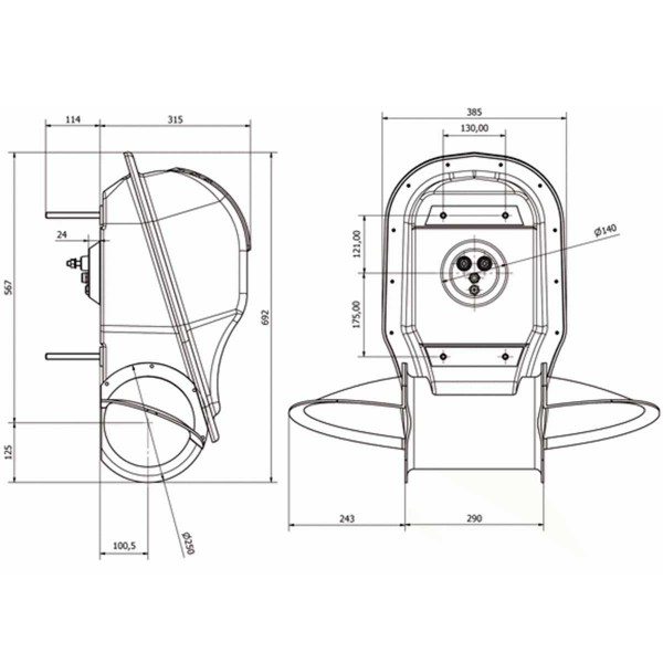 Propulseur de poupe SX80 185T Sleipner dimensions - N°7 - comptoirnautique.com