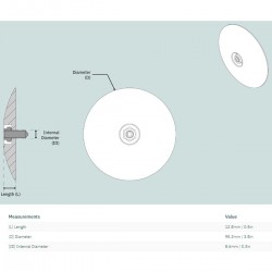 Anode aluminium Ø95mm sleipner dimensions