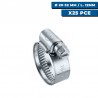 Box of 25 stainless steel clamps