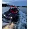 Tower Speaker Fusion Sport 8.8" série 3i SIGNATURE Gris montés sur tour de wakeboard LED allumées rouge - N°6 - comptoirnautique.com