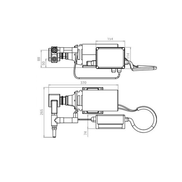 Dessalinisateur Schenker Zen 100 L/H schéma des dimensions de la pompe de gavage - N°14 - comptoirnautique.com 