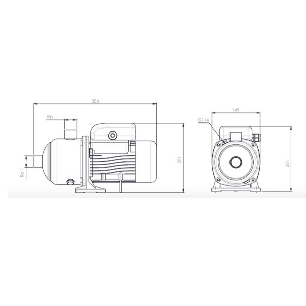 Dessalinisateur Schenker Modular 300 L/H  pompe de gavage schéma des dimensions - N°14 - comptoirnautique.com