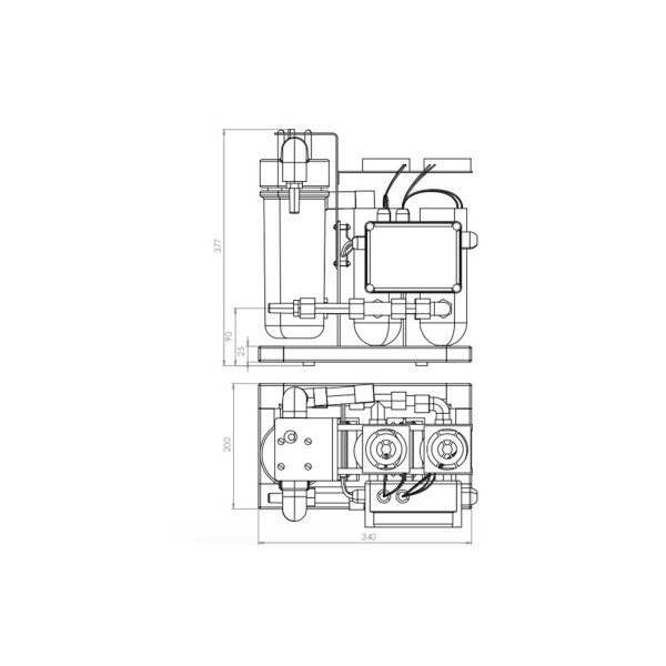 Dessalinisateur Schenker Smart 60 L/H pompe de gavage schémas des dimensions - N°18 - comptoirnautique.com