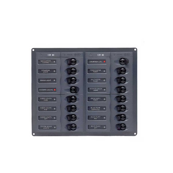 Electrical panel with 16 CC Classic circuit breakers - N°1 - comptoirnautique.com 