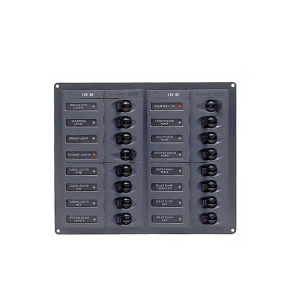 Pannello elettrico con 16 interruttori CC Classico - N°1 - comptoirnautique.com