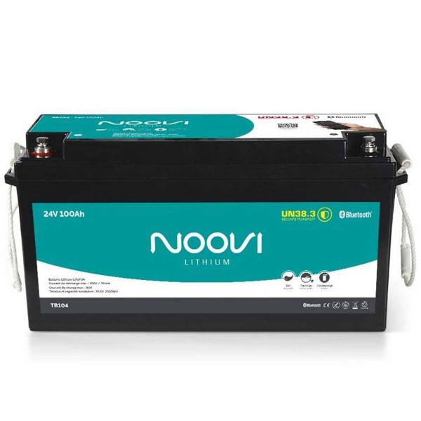 Batterie de service Noovi Lithium 24V 100 A - Bluetooth face - N°2 - comptoirnautique.com 