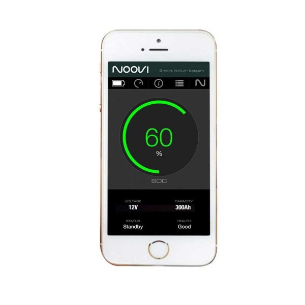 Batterie de service Noovi Lithium 12V 200 A - Bluetooth application mobile - N°3 - comptoirnautique.com