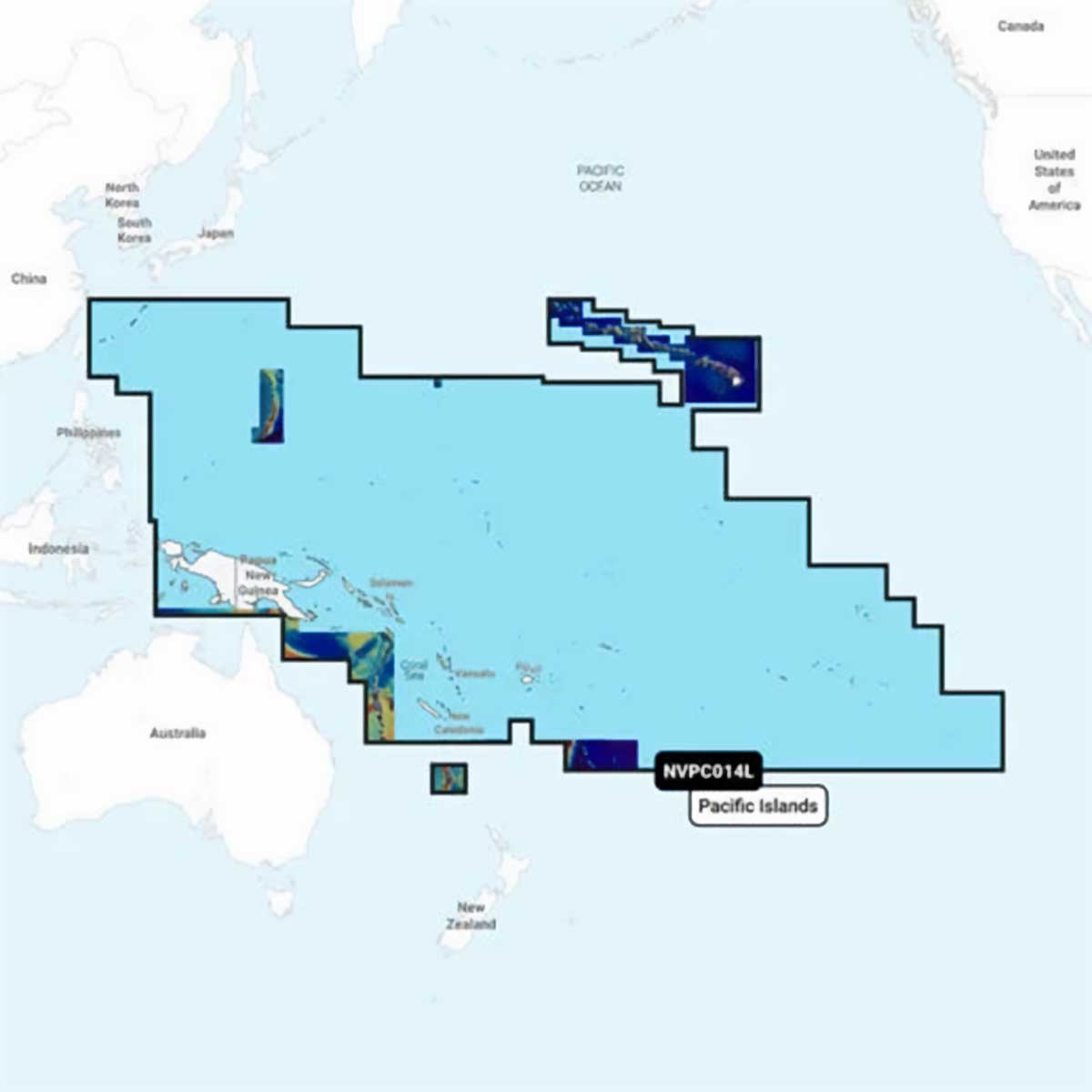 Carte Garmin Navionics Vision+ - Zone ASIE ET PACIFIQUE iles du pacifique NV-PC014L