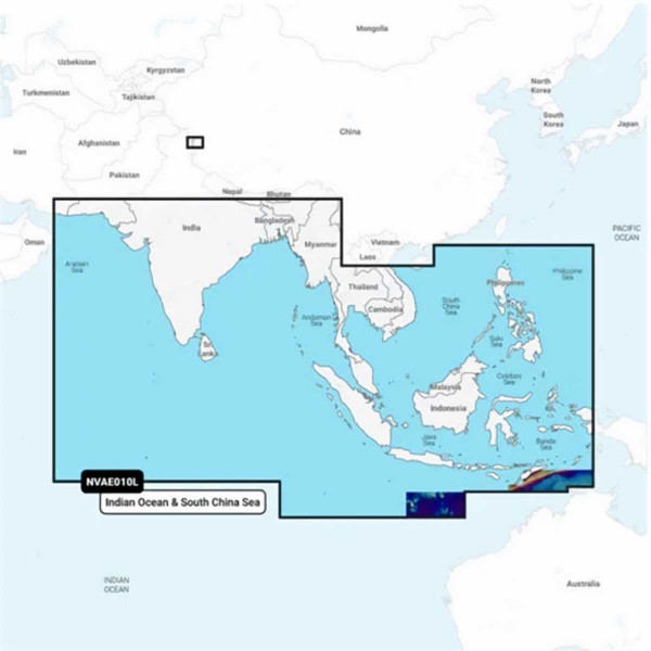 Carte Garmin Navionics Vision+ - Zone ASIE ET PACIFIQUE océan indien et mer de chine NV-AE010L - N°13 - comptoirnautique.com