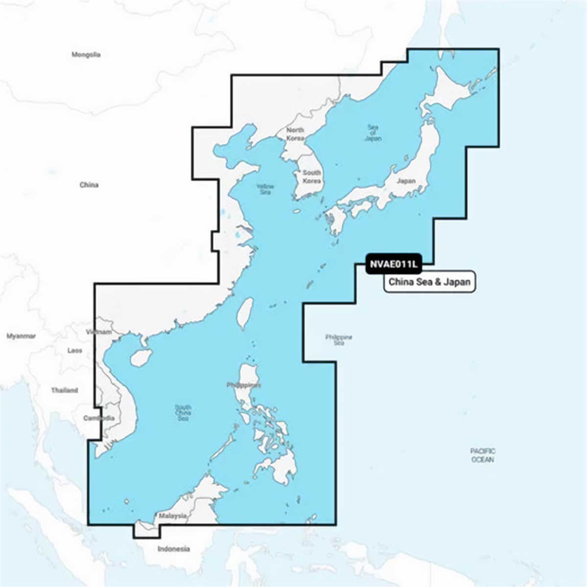Carte Garmin Navionics Vision+ - Zone ASIE ET PACIFIQUE mer de chine & japon NV-AE011L