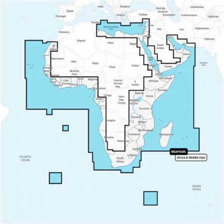 Carte Garmin Navionics+ - Zone AFRIQUE & MOYEN-ORIENT