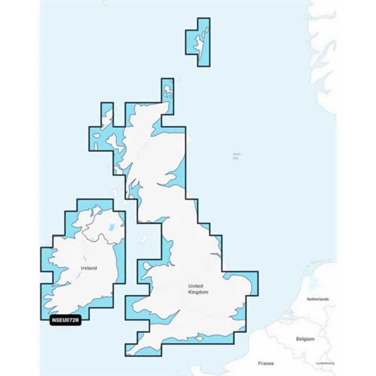 Carte Garmin Navionics+ - Zone ROYAUME-UNI & IRLANDE EU072R - Royaume-Uni & Irlande Lacs et Rivières / NS-EU072R