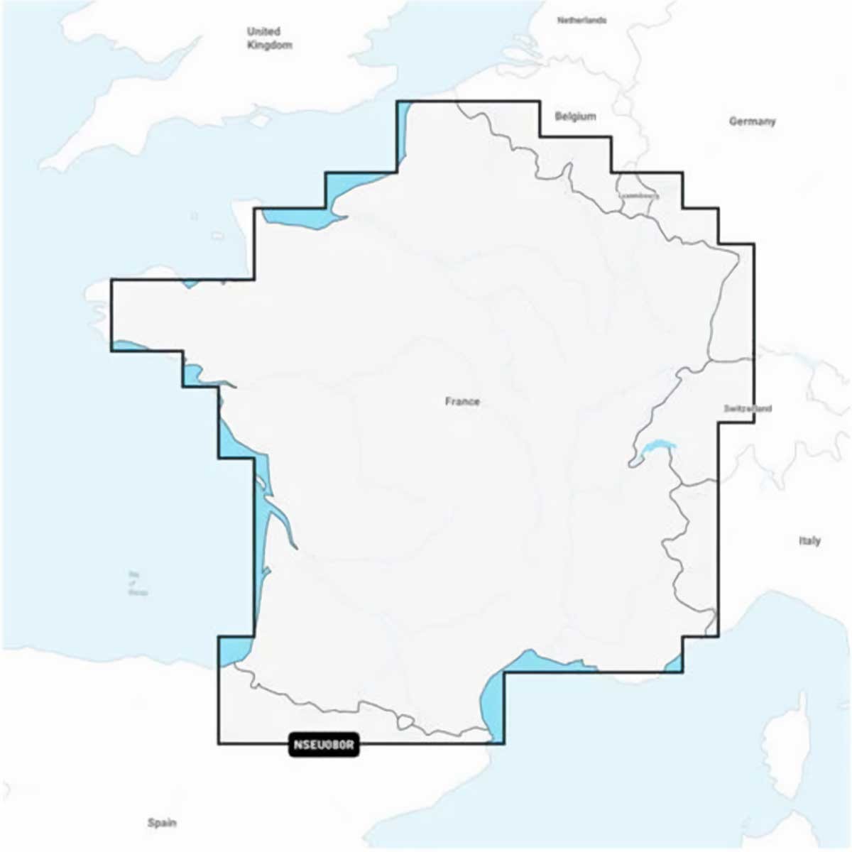 Carte Garmin Navionics+ - Zone EUROPE CENTRALE EU080R - France, Lacs et Rivières / NS-EU080R