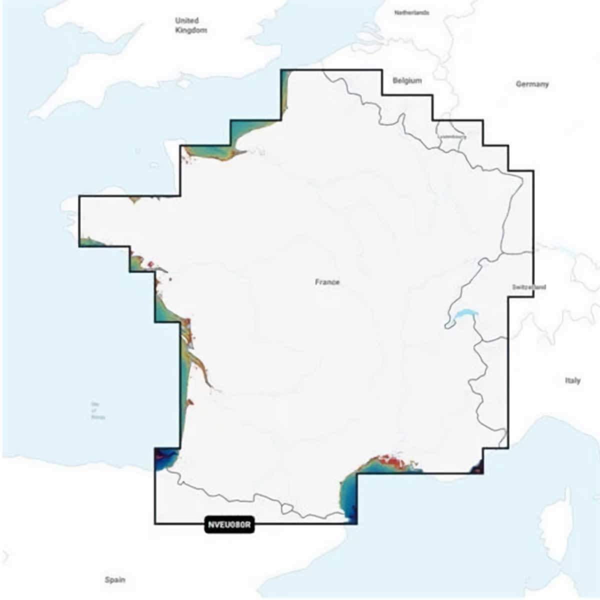 Carte Garmin Navionics Vision+ - Zone EUROPE CENTRALE EU080R - France, Lacs et Rivières / NV-EU080R