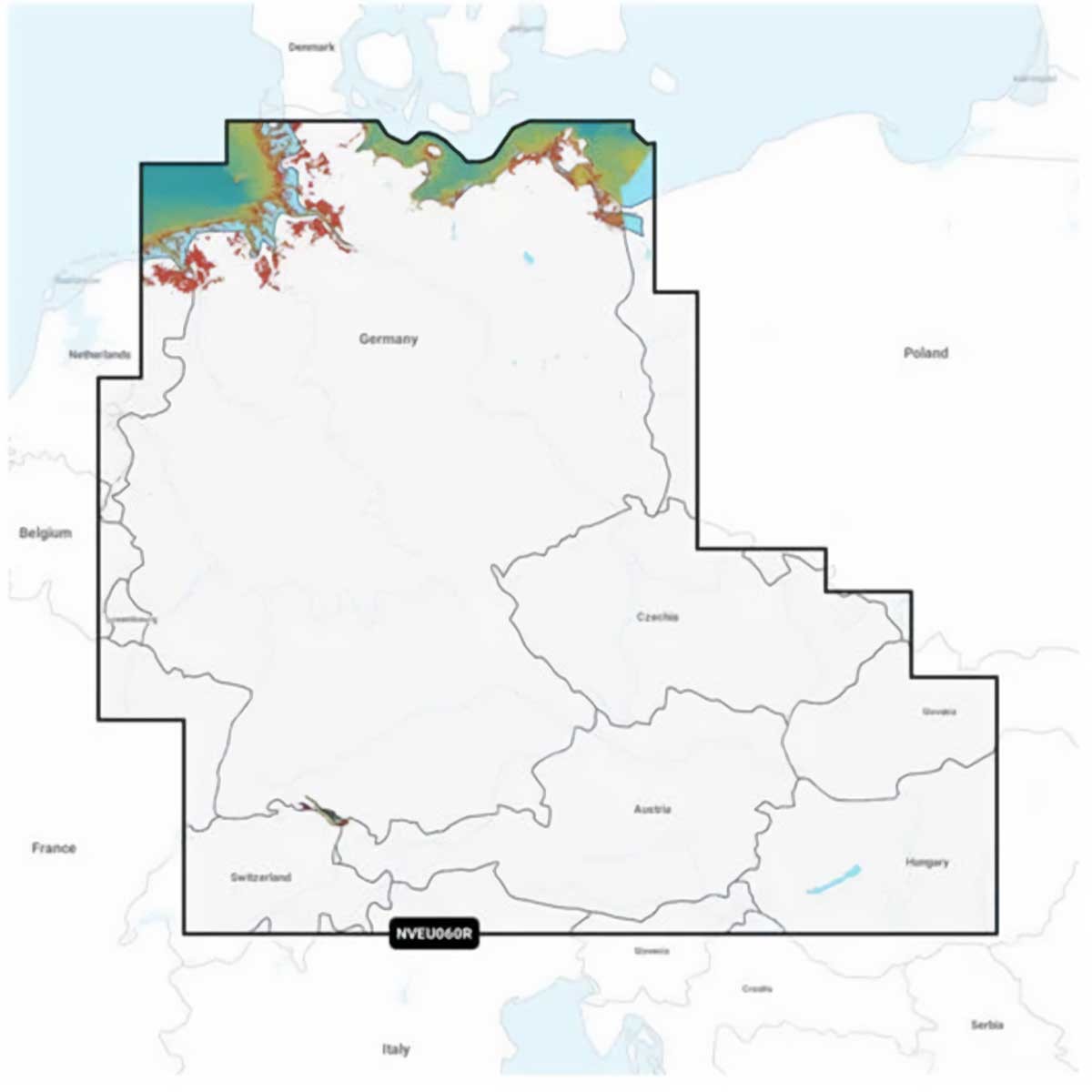 Carte Garmin Navionics Vision+ - Zone EUROPE CENTRALE EU060R - Allemagne, Lacs & Rivières / NV-EU060R