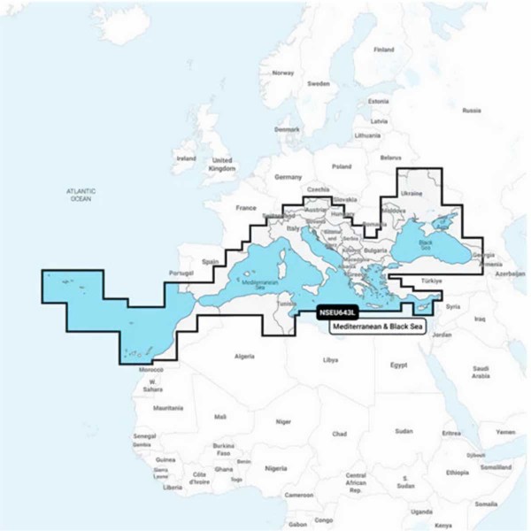 Carte Garmin Navionics+ - LARGE Zone EUROPE EU643L - Méditerranée & Mer Noire / NS-EU643L - N°3 - comptoirnautique.com