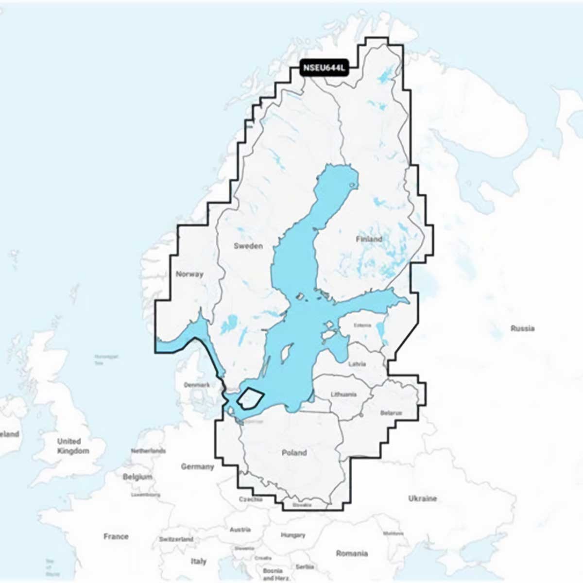 Carte Garmin Navionics+ - LARGE Zone EUROPE EU644L - Mer Baltique / NS-EU644L